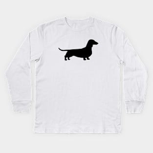 Dachshund Silhouette | Wiener Dog Kids Long Sleeve T-Shirt